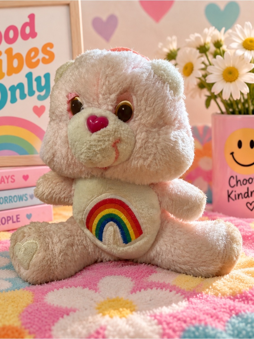 Vintage 1980s Care Bears Cheer Bear Kenner 6" Rainbow